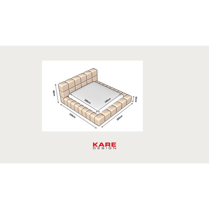 Bett Salamanca Ecru 160x200cm