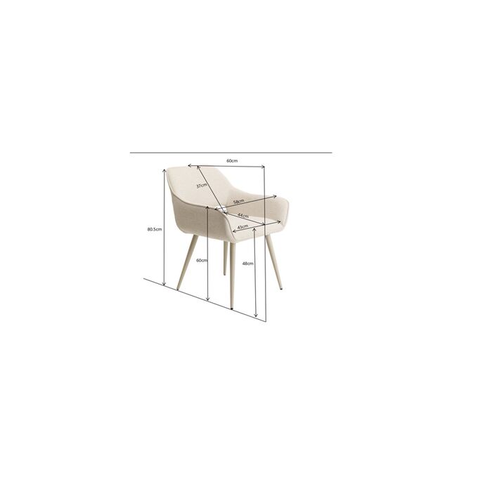 Chaise a. acc. San Francisco crème