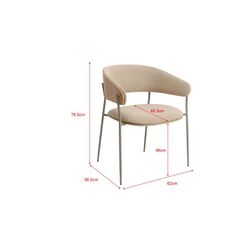 Silla con reposabrazos Cindy Greige