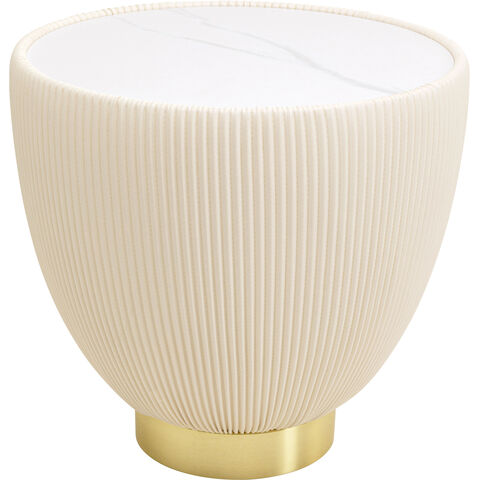 Mesa auxiliar Endless Vegas blanco Ø47cm