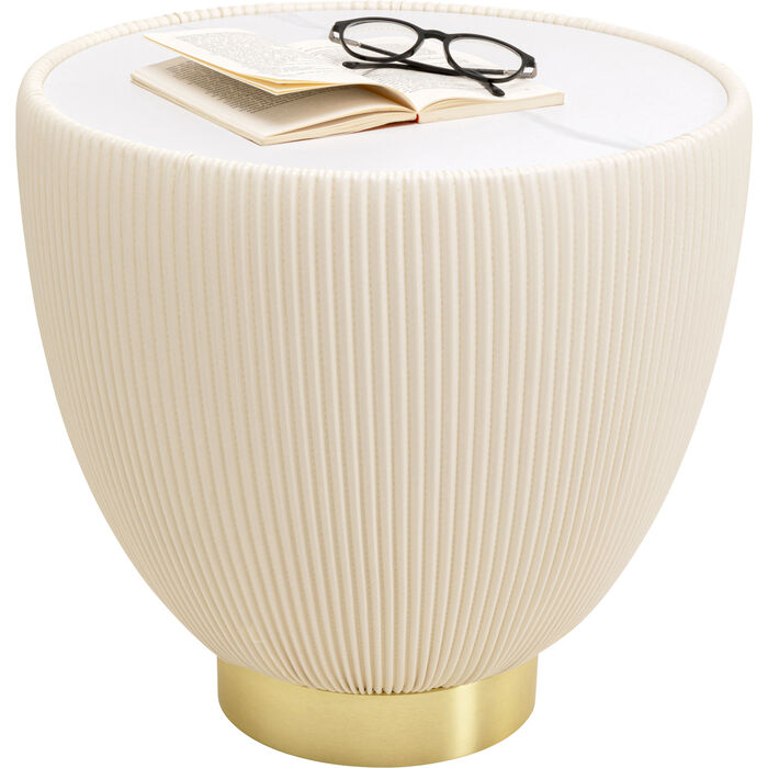 Beistelltisch Endless Vegas Weiß Ø47cm