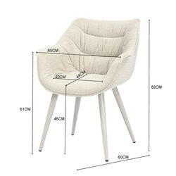 Silla con reposabrazos Thelma Greige