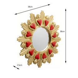 Wall Mirror Flaming Heart Ø39cm