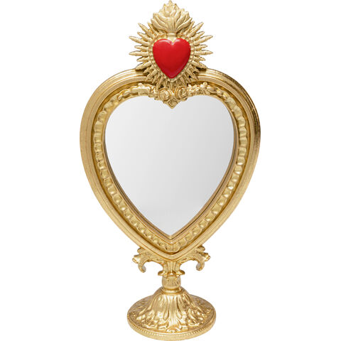 Espejo de mesa Flaming Heart 31cm