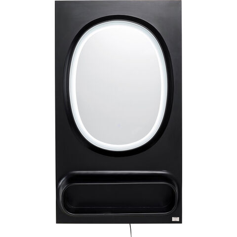 Espejo pared Aero LED Negro 80x141cm