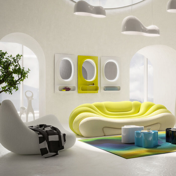 Wandspiegel Aero LED Weiß 80x141cm