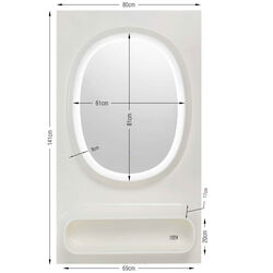Wandspiegel Aero LED Grün 80x141cm