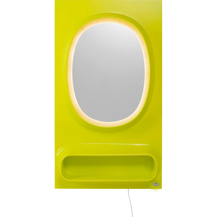 Wandspiegel Aero LED Grün 80x141cm