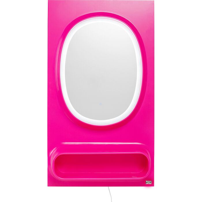 Wandspiegel Aero LED Pink 80x141cm
