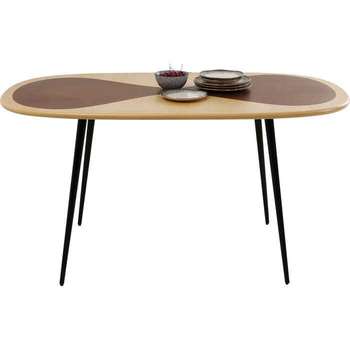 Tisch Petal Nature Schwarz 150x90cm