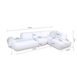 Ecksofa Soft Edge Rechts Weiß