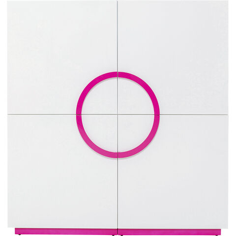 Cabinet Tresor White Pink 160x166cm