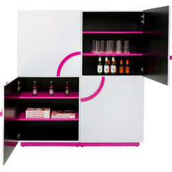 Schrank Tresor Weiß Pink 160x166cm