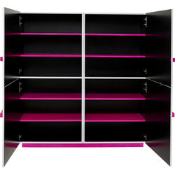 Schrank Tresor Weiß Pink 160x166cm