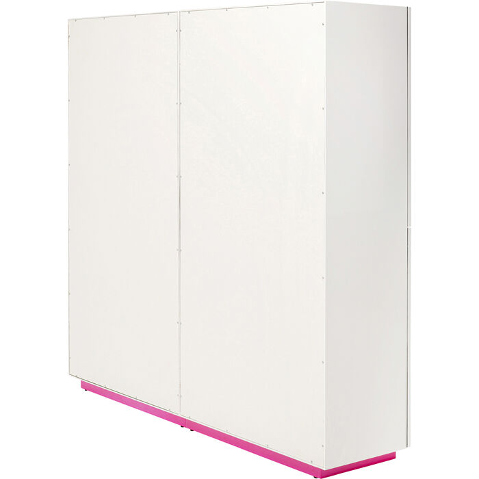 Schrank Tresor Weiß Pink 160x166cm