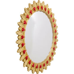 Wandspiegel Flaming Heart Ø81cm