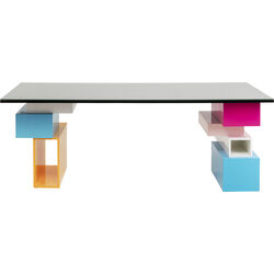 70902 - Schreibtisch Pixel mit Glasplatte 200x90cm
