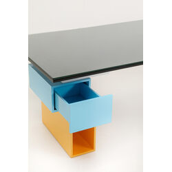 Schreibtisch Pixel mit Glasplatte 200x90cm