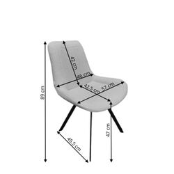 Silla giratoria Baron Rosa