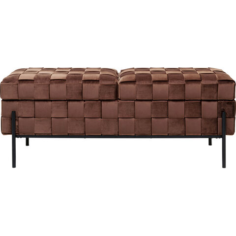 Banco con almacenaje Weave Mocca 121cm