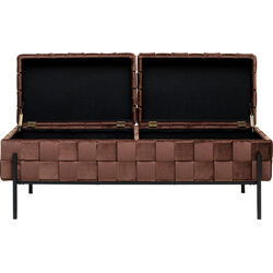 Truhenbank Weave Mocca 121cm