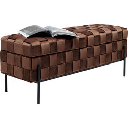 Truhenbank Weave Mocca 121cm