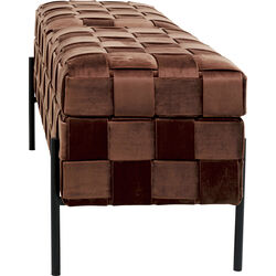 Truhenbank Weave Mocca 121cm