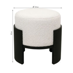 Stool Samu Black Ø43cm