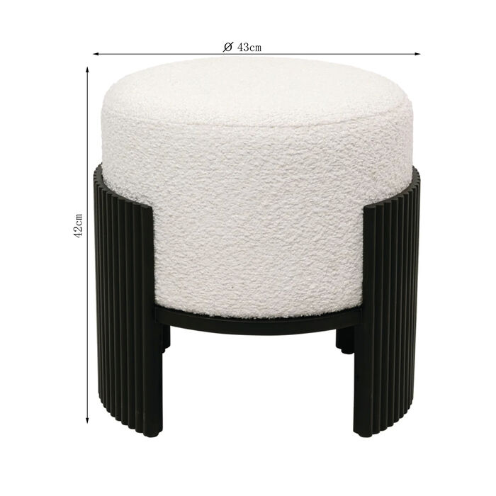 Stool Samu Black Ø43cm