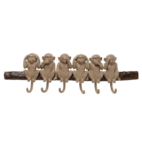 Perchero pared Six Monkeys 59cm