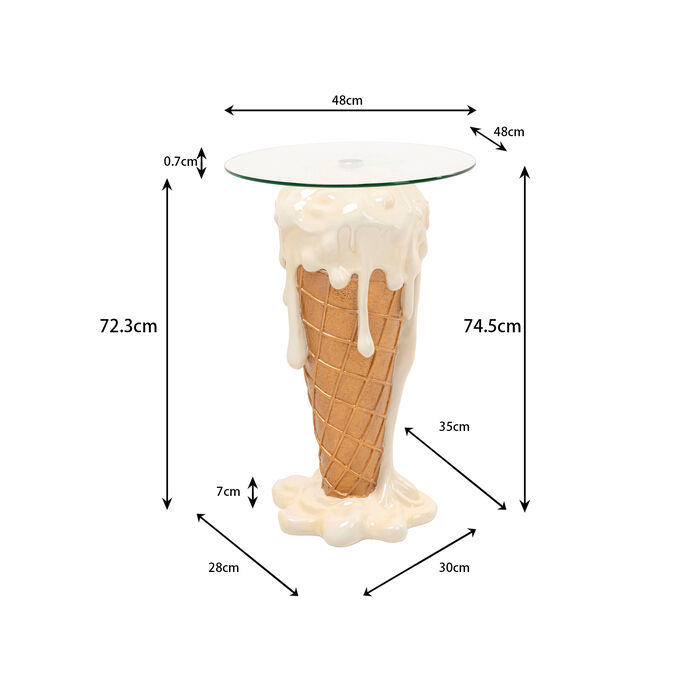 Bistrotisch Ice Cream Vanilla Ø48cm