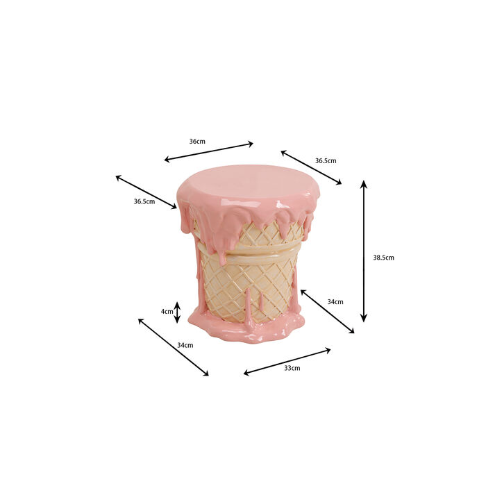 Hocker Ice Cream Pink Ø37cm