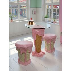 71040 - Hocker Ice Cream Pink Ø37cm