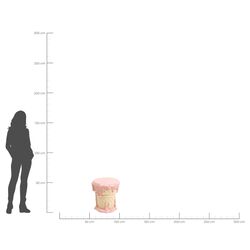 taburete Ice Cream Rosa Ø37cm
