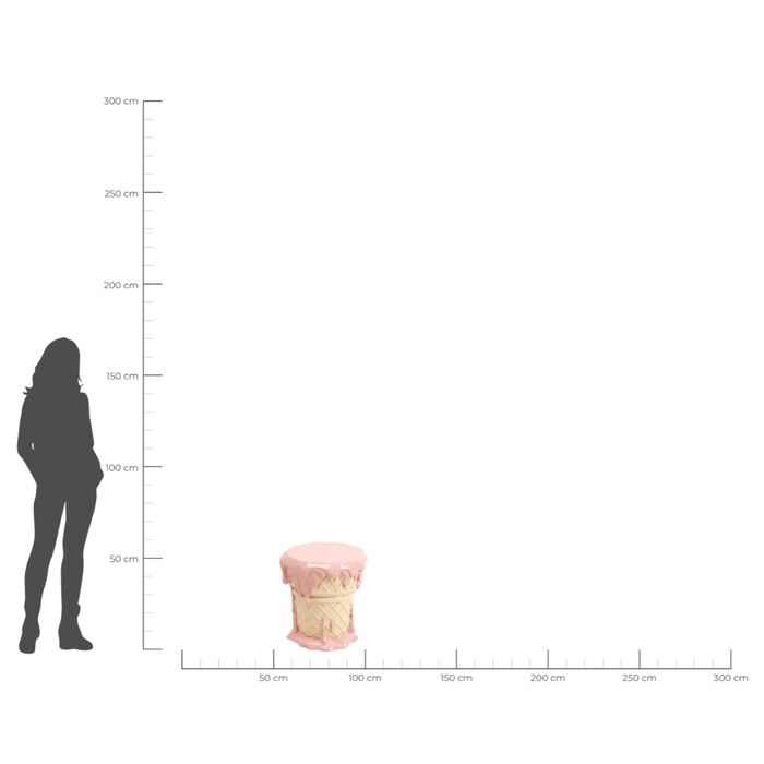 taburete Ice Cream Rosa Ø37cm