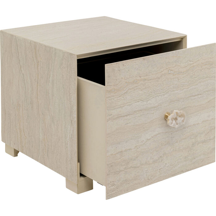 Beistelltisch Travertino Drawer 45x45cm