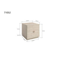 Beistelltisch Travertino Drawer 45x45cm
