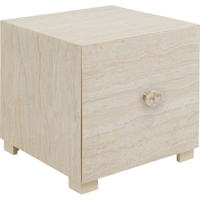 Beistelltisch Travertino Drawer 45x45cm