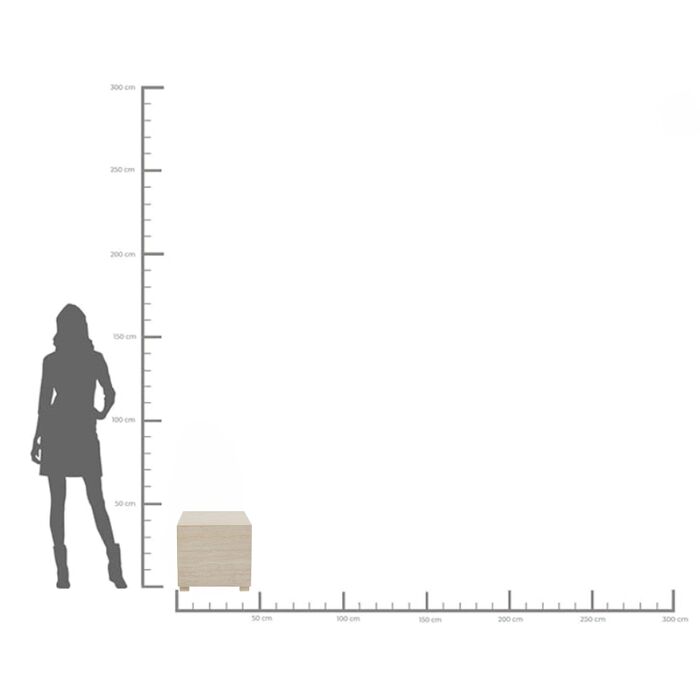 Beistelltisch Travertino Drawer 45x45cm