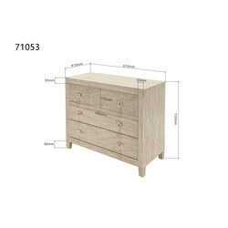 Kommode Travertino 91x74cm