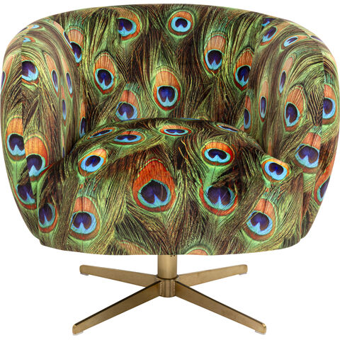 Sillón giratorio Peony Peacock