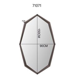 Wandspiegel Octagon Coffee 90x150cm