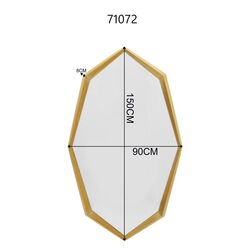 Wandspiegel Octagon Gold 90x150cm