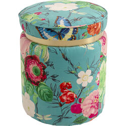 71087 - Hocker Flower Fever Blau Ø39cm