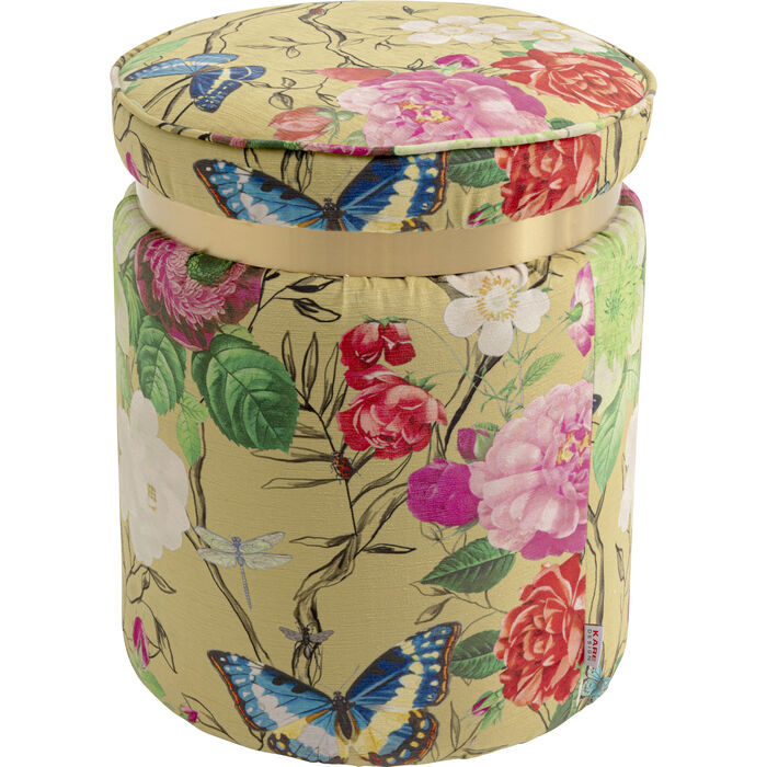 Hocker Flower Fever Gelb Ø39cm