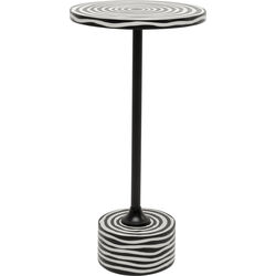 71120 - Tavolino d'appoggio Domero Swirl Nero Ø25cm