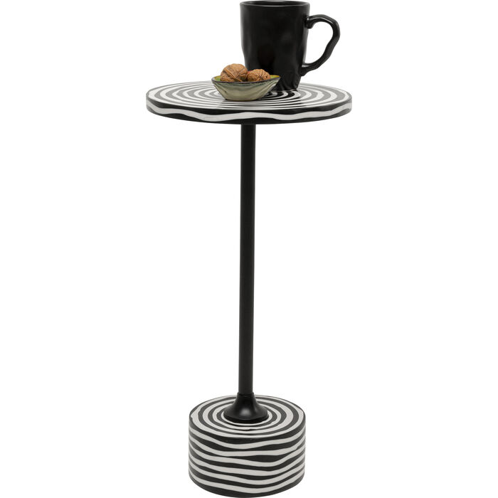 Beistelltisch Domero Swirl Schwarz Ø25cm