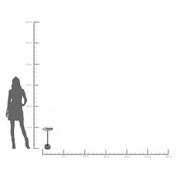 Tavolino d'appoggio  Domero Double Nero Ø25cm