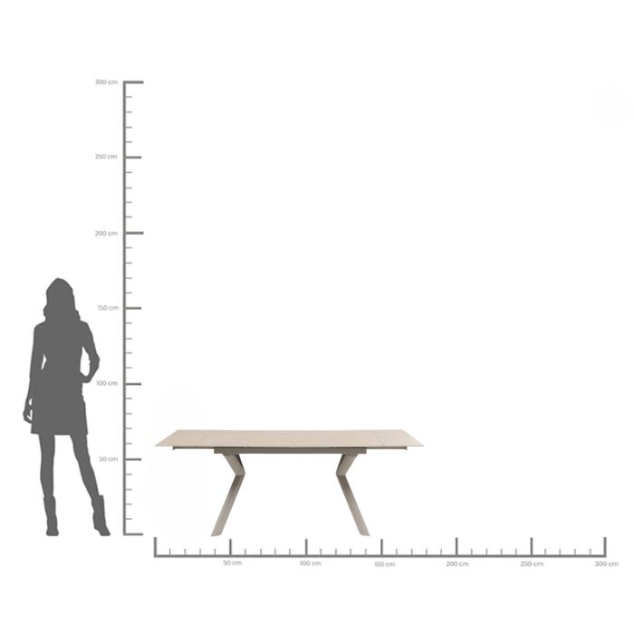 Ausziehtisch Xenia Travertin 140(+30+30)x80cm