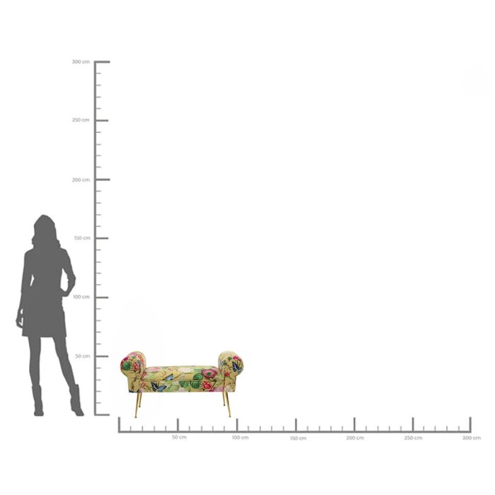 Bank Wing Flower Fever Gelb 100cm
